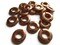 18 15mm Vintage Red Copper Round Donut Beads Copper Plated Plastic Beads Ring Beads